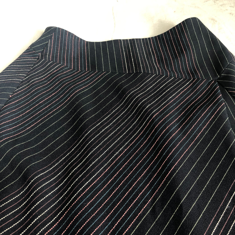 Ann Taylor Loft Striped A-line midi skirt 0P - Picture 4 of 5
